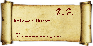 Kelemen Hunor névjegykártya